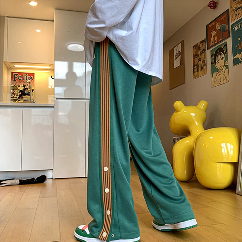 [Ushiomiomi Series] ★Casual Pants★ 2color Pants Bottoms Beige Green Slimming Large Size