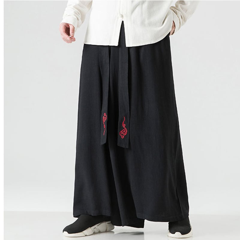 [JUNYI Series]★China style pants★ 2color bottoms casual pants unisex men's large size cotton linen loose