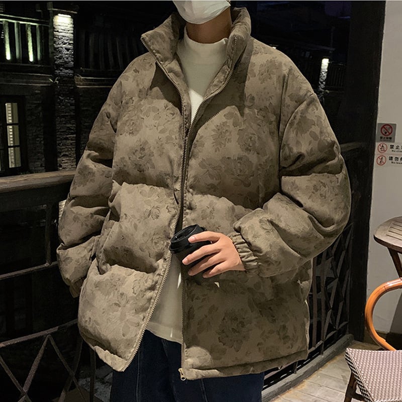 [Military Series] ★Winter Coat★ 2color Thick Warm Unisex Men's Floral Pattern Retro Outerwear Casual