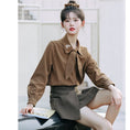 Load image into Gallery viewer, [Love Series] ★Shirt★ 2color Tops Long Sleeve Shirt Cute Embroidery Spring/Autumn Clothes Easy to Match Commuting/Dating
