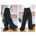 Load image into Gallery viewer, [Old Monster---Preface Series]★China style pants★Bottoms Gaucho pants Text pattern Black Black
