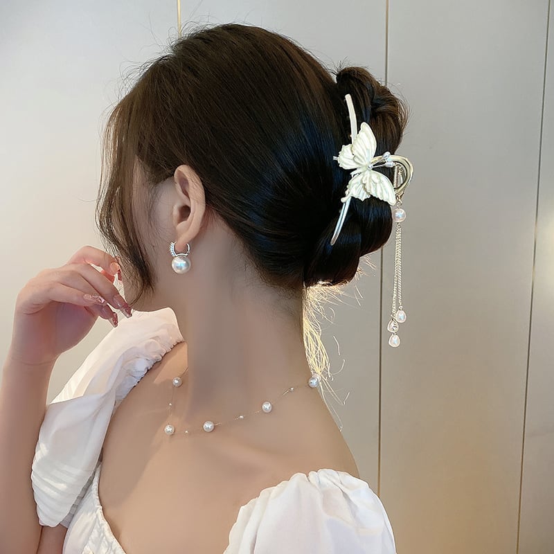 [Myo series] ★Chinese style hair ornament★ Old-fashioned Chinese clothing, improves temperament, fringe, butterfly, party, wedding, date