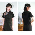 Load image into Gallery viewer, [Kokaisha --- Kyoka Suigetsu Series] ★China style shirt★ Tops, short sleeves, letter pattern, unique, original, black, black
