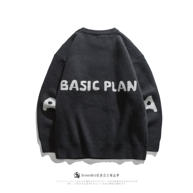 [BrokenBird Series]★Sweater★ 2color Knit Tops Unisex Men's Cartoon Cute