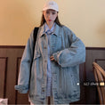 Load image into Gallery viewer, [SZJ Series]★Denim Jacket★ 2color Blue or Black Outerwear Jeans Loose Date Commuting
