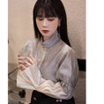 Load image into Gallery viewer, [MINA Series]★China style shirt★ Tops, stand neck, improves temperament, date, improves temperament, cute
