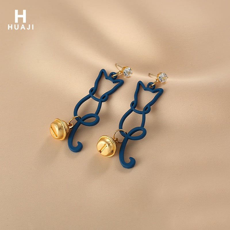 [HUAJI Series] ★Earrings★ Pair Earrings Ladies Accessories Cat Cat Cat Cute Unique Design