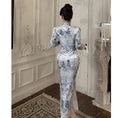 Load image into Gallery viewer, [NANA Series]★Cheongsam dress★ Dress, velvet, long length, slimming, improving temperament, sexy
