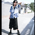 Load image into Gallery viewer, [Kokaisha Series] ★China style pants★ Chiffon gaucho pants Spring/Summer Loose Black Black SML XL
