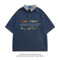 Load image into Gallery viewer, [DESCHPE Series]★Denim Shirt★ POLO Shirt Tops Unisex Men's Embroidery Alphabet Blue Blue
