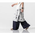 Load image into Gallery viewer, [Grass ink series] ★China style pants★ 4color black or white or blue or navy men's gaucho pants gaucho crane
