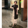 Load image into Gallery viewer, [XJXJ Series]★China style setup, single item order★ Tops or skirts, lettering pattern, improves temperament, slims down appearance
