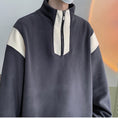 Load image into Gallery viewer, [Pvpvpv Series] ★Tops★ 3color Fleece lining Unisex Men's Black Beige Dark Gray Casual
