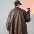 Load image into Gallery viewer, [YOULIN Series]★Jacket★ 3color PU Unisex Men's Large Size Cool Black Beige Dark Brown
