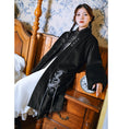 Load image into Gallery viewer, [Kokaisha---Hoshiyado Series] ★China style coat★ Rasha coat long coat embroidery original black black
