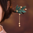 Load image into Gallery viewer, [Ma series] ★China style hair ornament★ 1 hairpin, ladies accessories, fringe, improves temperament, leaves
