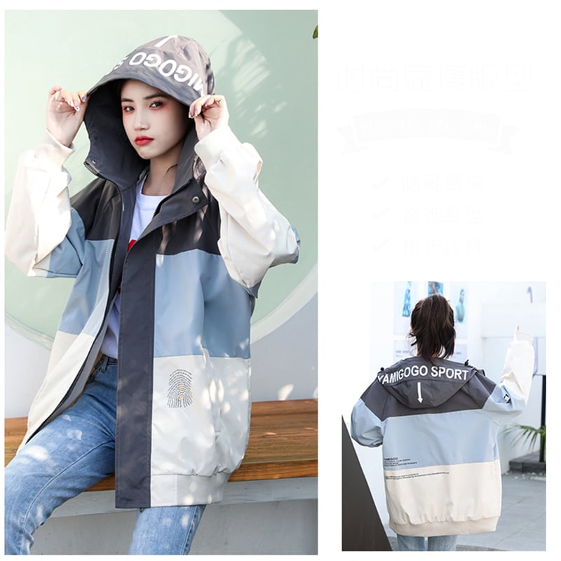 [JJRL Series] ★Jacket★ 2color outerwear Color scheme Stylish Casual Pink Gray Easy to match