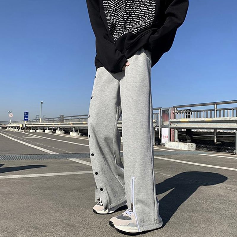 [GUYAN Series] ★Casual Pants★ 2color Bottoms Unisex Men's Plaid Pattern Black Gray