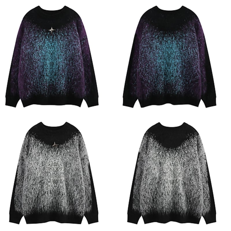 [Escape to Earth Series] ★Sweater★ 3color Tops Unisex Men's Tie-dye Casual Stylish