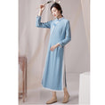 Load image into Gallery viewer, [Kokage Zen Clothes Series] ★Chinese style dress★ Thick improved Tang dress fake layered Blue Blue SML XL Ethnic style
