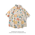 Load image into Gallery viewer, [Satoru Series]★Retro Shirt★ Unisex Fruit Pattern Men's Short Sleeve Tops Summer Yellow Yellow ML XL 2XL
