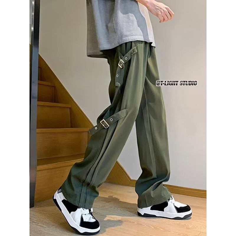 [CHAOMEICHEN Series] ★Casual Pants★ 2color Bottoms Trousers Unisex Men's Black Green