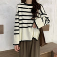 Load image into Gallery viewer, [Insufficient Moe Series] ★Tops★ 4color Flare Sleeve Women's Stylish Horizontal Striped Pattern Easy to Match
