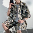 Load image into Gallery viewer, [KCSJ Series]★Setup★ Shirt + Shorts Unisex Men's Large Size Casual Aloha Shirt 2 Piece Set
