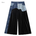 Load image into Gallery viewer, [YIDAO Series] ★Casual Pants★ 2color Print Switching Gaucho Pants Trousers Slimming Fashion
