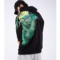 Load image into Gallery viewer, [Machiha clan series] ★Embroidery Chinese style hoodie★ 2color black or white peacock original cool
