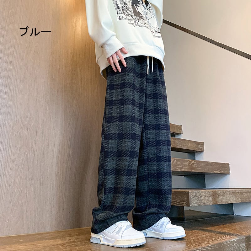 [CEXU Series]★Casual Pants★ Size M~9L 4color Bottoms Pants Unisex Men's Plaid Pattern Large Size