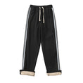 Load image into Gallery viewer, [Leonbinno Series] ★Pants★ Newly added brushed lining type Casual pants Slit Vertical stripes Striped pattern Black Black ML XL 2XL
