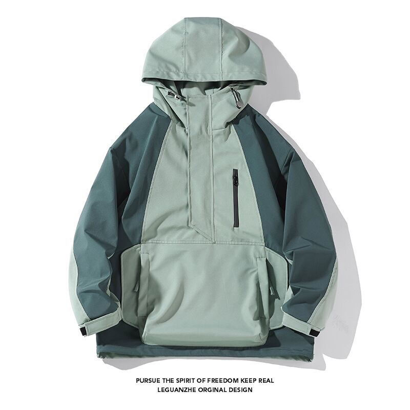 [BIGEMAN Series] ★Tops★ Parka 2color Unisex Men's Large Size Color Scheme Gray Green