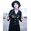 Load image into Gallery viewer, [Kokaisha---噬蕊 Series] ★China style outerwear★ V-neck, easy to match, cute buttons, short length, Chinese clothes
