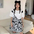 Load image into Gallery viewer, [Left Sister Series] ★One Piece★ Panda Super Cute Loose Round Neck Short Sleeve Short Length Switchable
