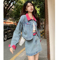 Load image into Gallery viewer, [KEKELI Series]★Setup Single Order★ Outerwear or Skirt with Belt Denim Cute Spring Clothes
