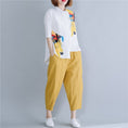 Gallery viewerに画像を読み込む, 【小菲家シリーズ】★セットアップ★ 2点セット シャツ+ズボン 2color M L XL 2XL ホワイト ブラック イエロー
