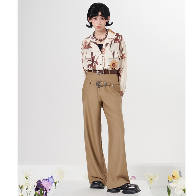 [Yang's Great Dream Series] ★Casual Pants★ 2color Pants Bottoms Designed Black Black Brown