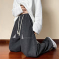 Load image into Gallery viewer, [Kouisha Series] ★Denim pants★ 2color bottoms pants unisex men's black blue black blue
