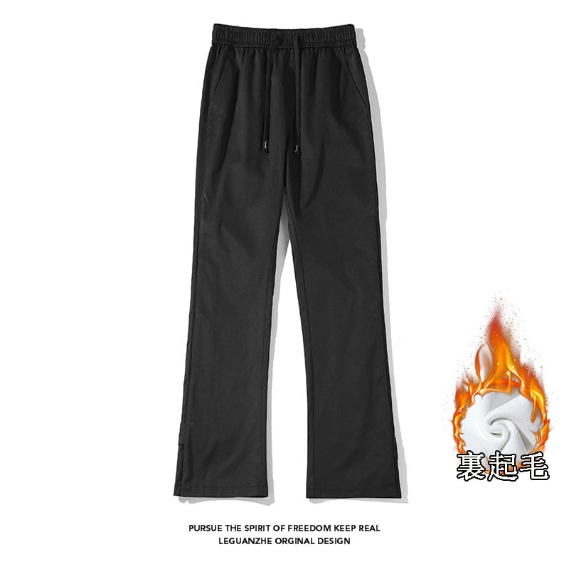 [BIGEMAN Series]★Casual pants★Fleece lined 2color bottoms pants unisex men's large size fall/winter clothes