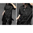 Load image into Gallery viewer, [Unmankana series] ★China style shirt★ 2color long sleeve or short sleeve long shirt original black blue
