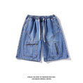 Load image into Gallery viewer, [BIGEMAN Series]★Denim shorts★ 3color bottoms short length pants unisex men's large size classic blue black
