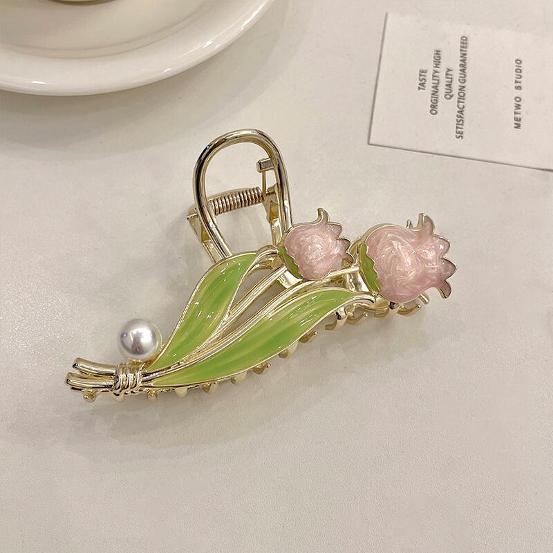 [Kiko Autumn Series] ★Chinese style hair ornament★ 2color Old-fashioned Chinese clothing Improves temperament Lily of the valley Lily orchid Flower Accessories