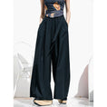 Load image into Gallery viewer, [Daiseiryusu Series] ★Pants★ Bottoms Casual Pants Black Black High Waist Slimming Plain
