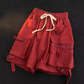 Load image into Gallery viewer, [PV Series] ★Shorts★ 2color Bottoms Casual Shorts Unisex Men's Black Red Easy to match
