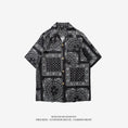 Load image into Gallery viewer, [XIAOGUWAN Series]★Shirt★ 3color Tops Print Short Sleeve Shirt Unisex Men's Blue Black Brown
