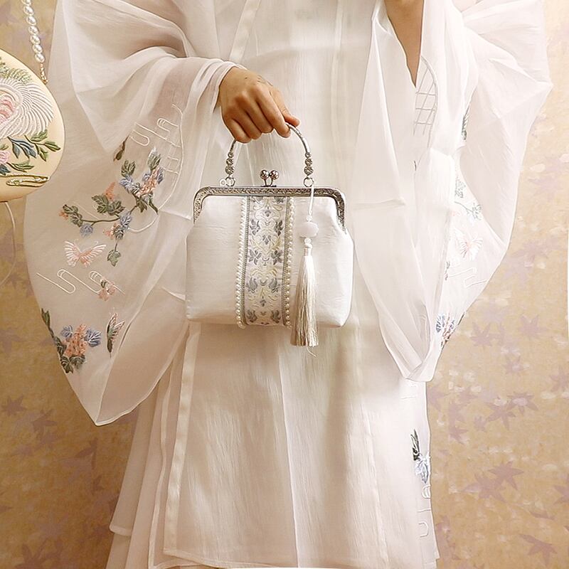 [SHULI series]★China style bag★ 3color shoulder bag handheld white green light yellow