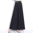 Load image into Gallery viewer, [Kobanlan Series]★China style trousers★ Gaucho pants Chiffon Black Black Elegant Slimming
