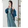 Load image into Gallery viewer, [YIYUN Series] ★Chinese style setup★ 2-piece set Happi coat + hanging dress Chinese clothes Blue Blue
