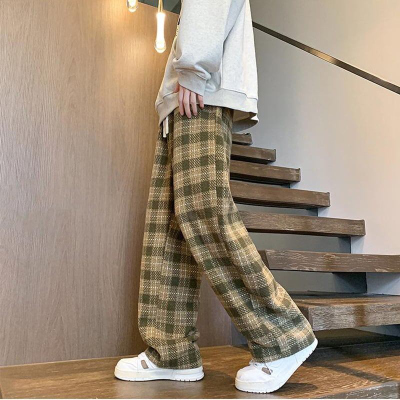 [CEXU Series]★Casual Pants★ Size M~9L 4color Bottoms Pants Unisex Men's Plaid Pattern Large Size